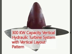 Sistema de turbina hidráulica vertical de 300 kW de capacidade com padrão de arranjo vertical