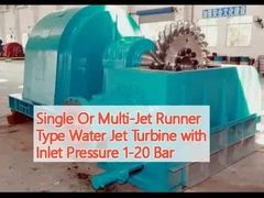 Turbina a jato de água de tipo monorretor ou multi-retor com pressão de entrada de 1 a 20 bar