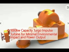 Turbina de impulso Turgo de 1000 kW de capacidade para impacto ambiental mínimo e produção de energia