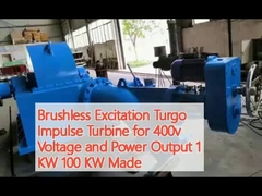 Turbina de impulso Turgo de excitação sem escovas para 400v Voltagem e potência 1 KW 100 KW Fabricada