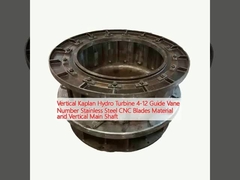 Turbina hidráulica de Kaplan vertical 4-12 Número de veia de guia Máquinas de corte CNC de aço inoxidável Material e eixo principal vertical