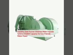 Turbina de impulso de água de aço inoxidável com capacidade para energia hidrelétrica ecológica de 2150 kW