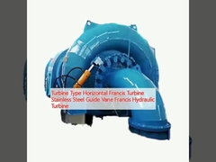 Tipo de turbina Turbina Francis horizontal Guia de aço inoxidável Vane Francis Turbina hidráulica