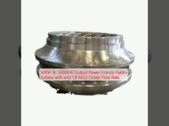 50KW a 5000KW Potência de saída Turbina hidrelétrica Francis com 1.8 M3/s taxa de fluxo de saída