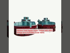 Turbina hidráulica Kaplan de aço inoxidável com tensão de 400 V e pás de guia ZG20SiMn