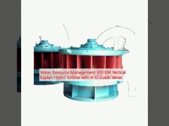 Gerenciamento de recursos hídricos Turbina hidráulica vertical Kaplan de 300 kW com 4-12 velas de guia