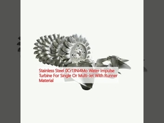 Turbina de impulso de água de aço inoxidável 0Cr13Ni4Mo para jato único ou multi-jato com material de corredor