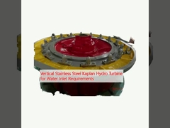 Turbina hidráulica de aço inoxidável vertical Kaplan para requisitos de entrada de água