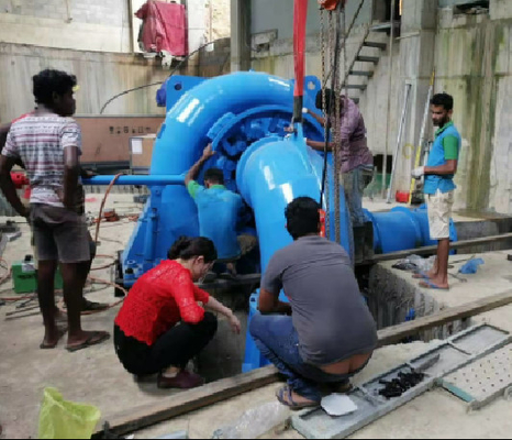 peso de aço inoxidável de 100kW Francis Hydro Generator With 2-20t