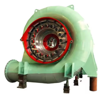 Caixa espiral de aço carbono Q345 Francis Turbina de água para 50 M-120m Central hidroelétrica de cabeça nominal