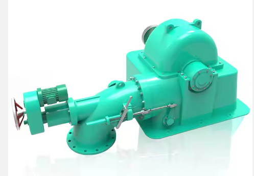 Turbina de impulso hidráulico Turgo para 90 m de cabeça de água e desempenho de fundição de aço
