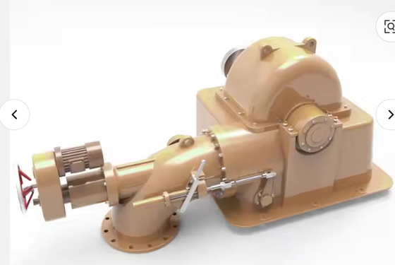 Turbina de impulso hidráulico Turgo de alta capacidade com faixa de pressão de saída ajustável