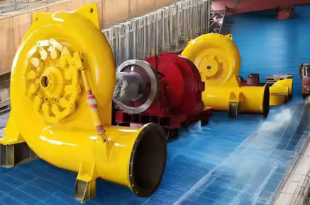 500-1500r/min Capacidade de velocidade nominal 50HZ Turbina Francis horizontal