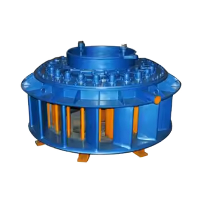 Turbina hidráulica de entrada de água vertical Kaplan com material de válvulas de guia ZG20SiMn e eixo principal vertical