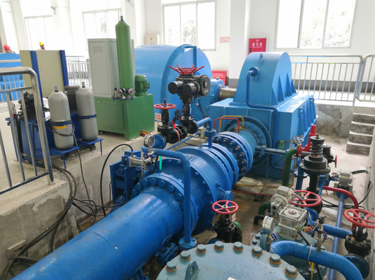 hidro turbina de 1500kw Pelton no hidro central elétrica 1000RPM sem escova