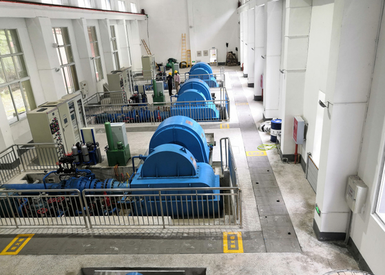 hidro turbina de 1500kw Pelton no hidro central elétrica 1000RPM sem escova