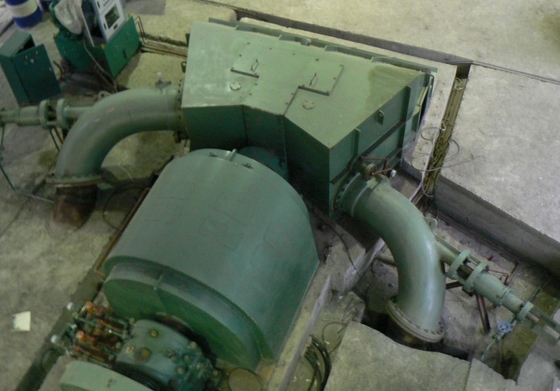Turbina horizontal 2800kw de Pelton do micro da eficiência de 92% para o hidro central elétrica