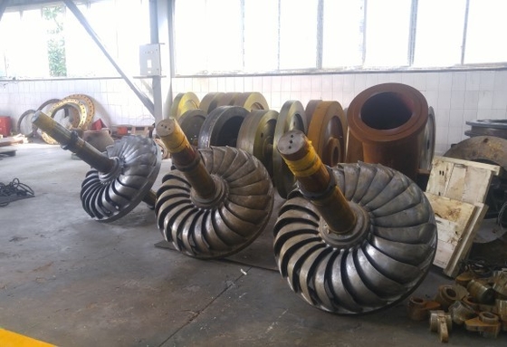 Roda de turbina de aço inoxidável 0.9m de Turgo 500kg para a turbina de alta velocidade