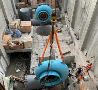 Casca em espiral de aço inoxidável Turbina Francis horizontal para geração hidrelétrica de alta potência
