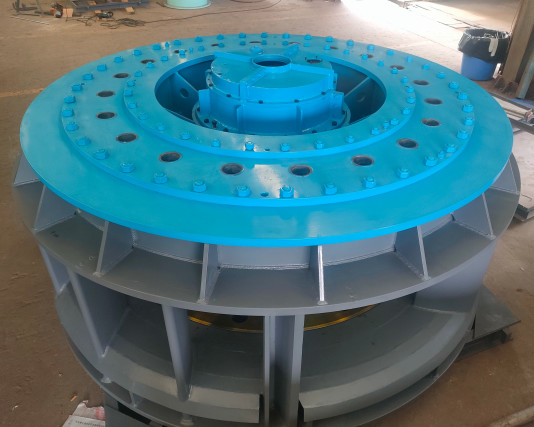 Turbina hidrelétrica de aço inoxidável vertical Kaplan com gerador síncrono para projetos hidroeléctricos principais