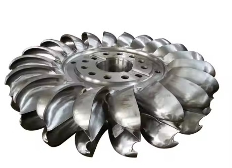 600 r/min Velocidade nominal Turbina hidráulica Pelton para cabeça de água Alcance 100m-800m e descarga de projeto de 0,385m3/s