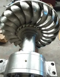 Turbina de impulso hidráulico Turgo com impacto ambiental mínimo e velocidade de funcionamento de 1000 RPM a 3000 RPM