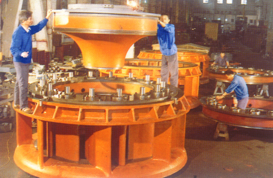 Turbina hidráulica vertical Kaplan de 300 kW com lâminas CNC de aço inoxidável