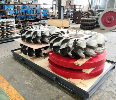 Turbina de impulso de água com 134 m de cabeça de água nominal e pressão de entrada 1-20 bar