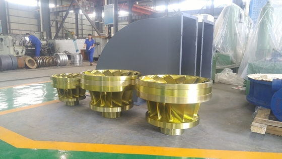 Turbina hidráulica horizontal de 57 m com cabeça de água, fácil de instalar e baixa altura da cabeça