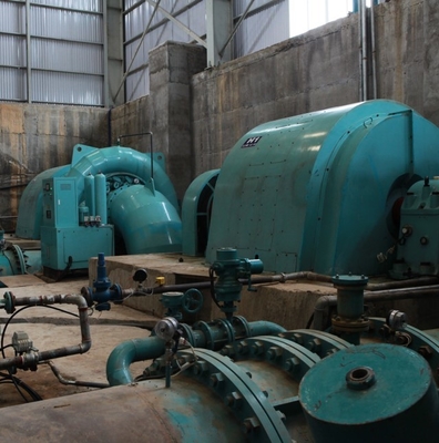 Fator de poder ajustável da turbina 470kw 0,8 da planta de energias hidráulicas